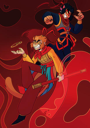 Monkie King print _ meta the meta