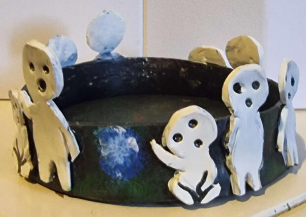 kodama coaster_ art by sasha bear