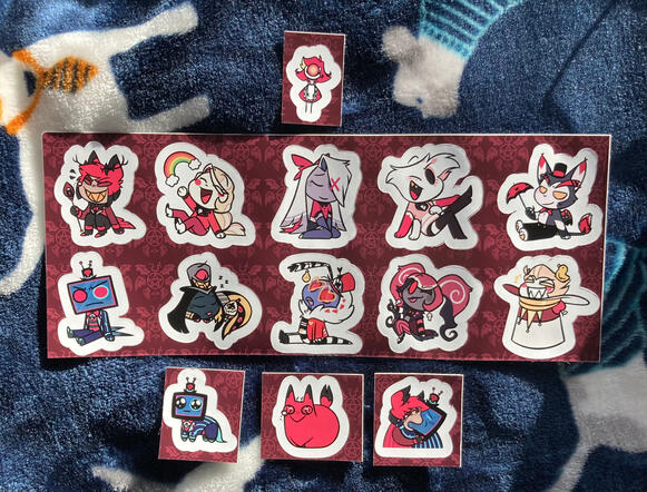 hazbin hotel stickers _ meta the meta